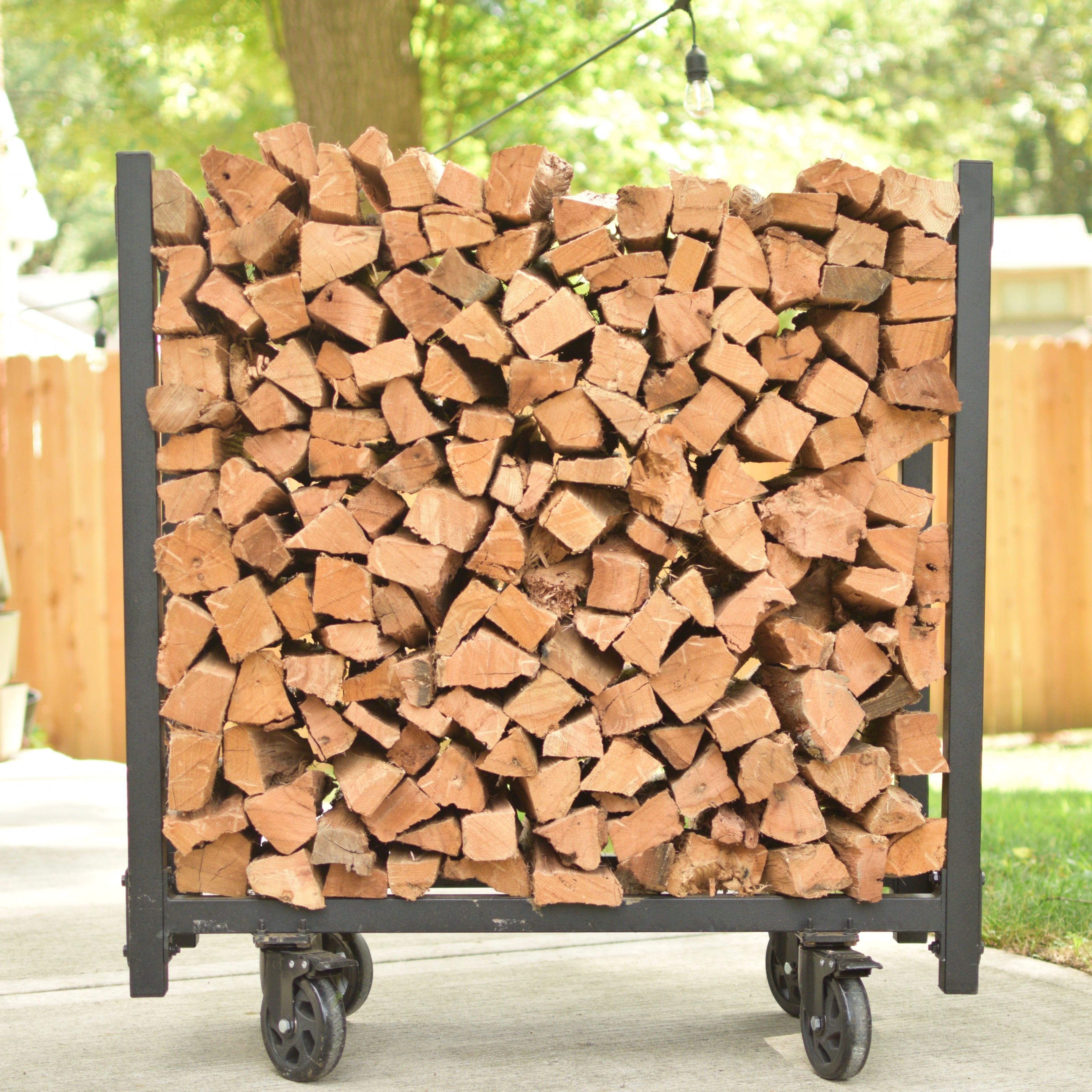 The Signature Rack | Kiln-dried Oak Firewood on a Portable Rack
