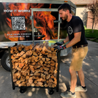 The Signature Rack | Kiln-dried Oak Firewood on a Portable Rack