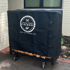 Woodhaven outdoor firewood rack cover on portable rack — Johnson County Firewood